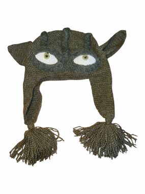 Yoda Earflap Knit Hat with Tassels